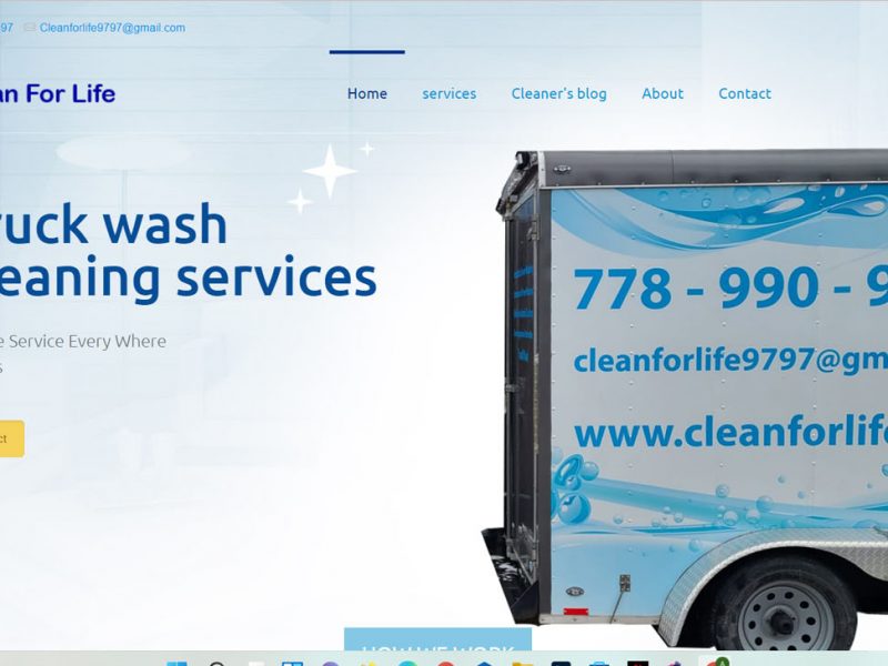 Mobile Truck Washing Website Design